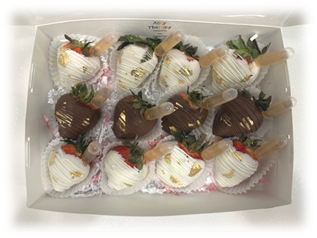 V-Day Preorder - Dozen (12) White Chocolate Dipped Strawberries